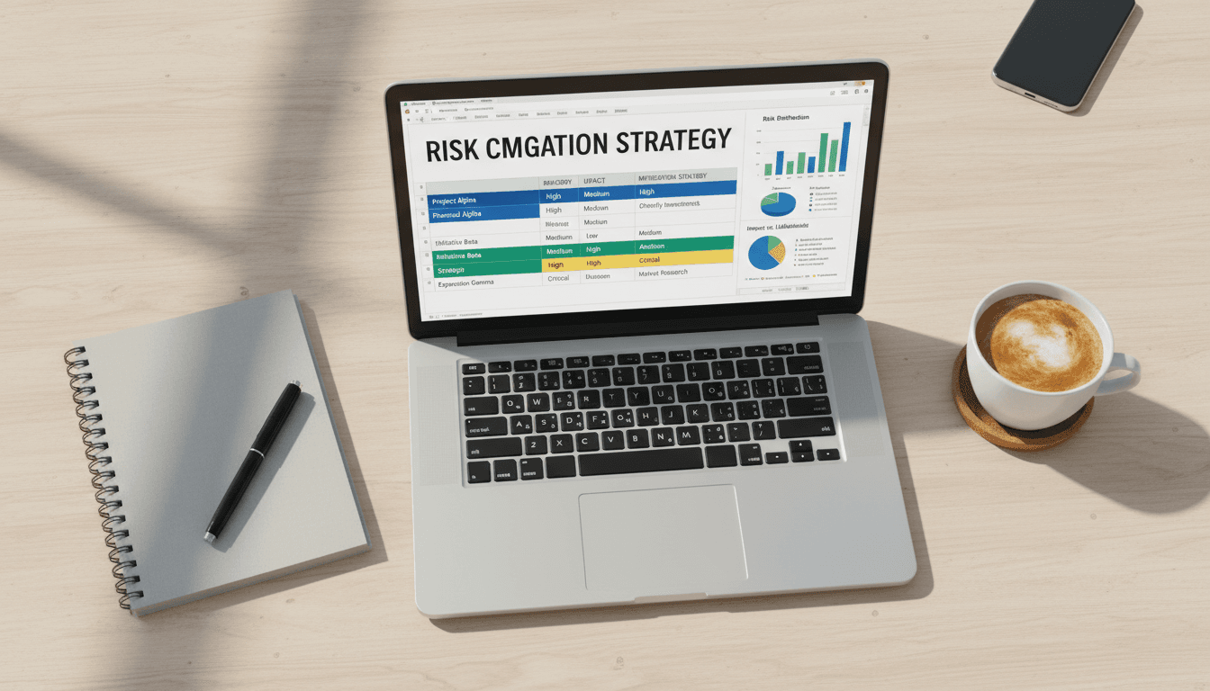 Laptop with Excel spreadsheet and data visualization