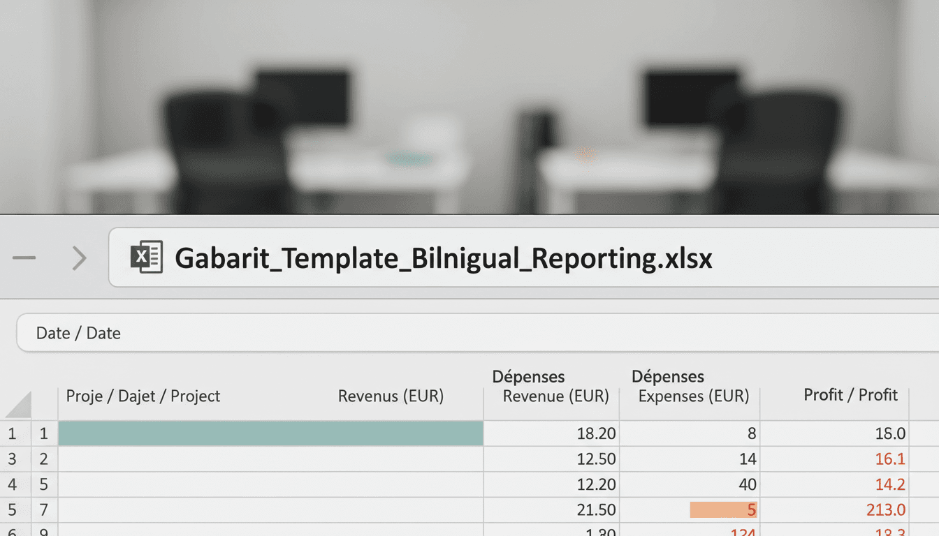 Bilingual Excel template file name showing French and English versions